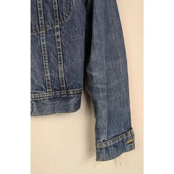 1970's Lee Riders fitted denim jacket, true vintage worn in sanforized blue jean